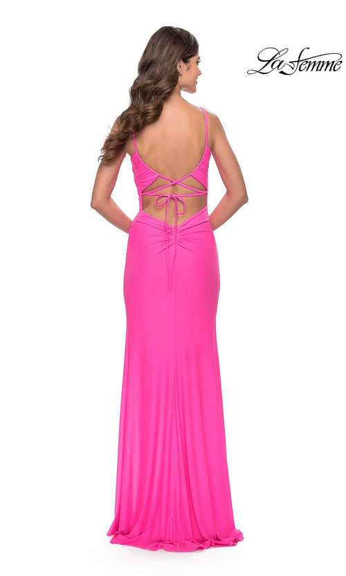 La Femme Hot Coral Dresses