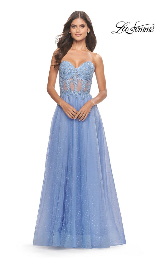 La Femme Cloud Blue Dresses
