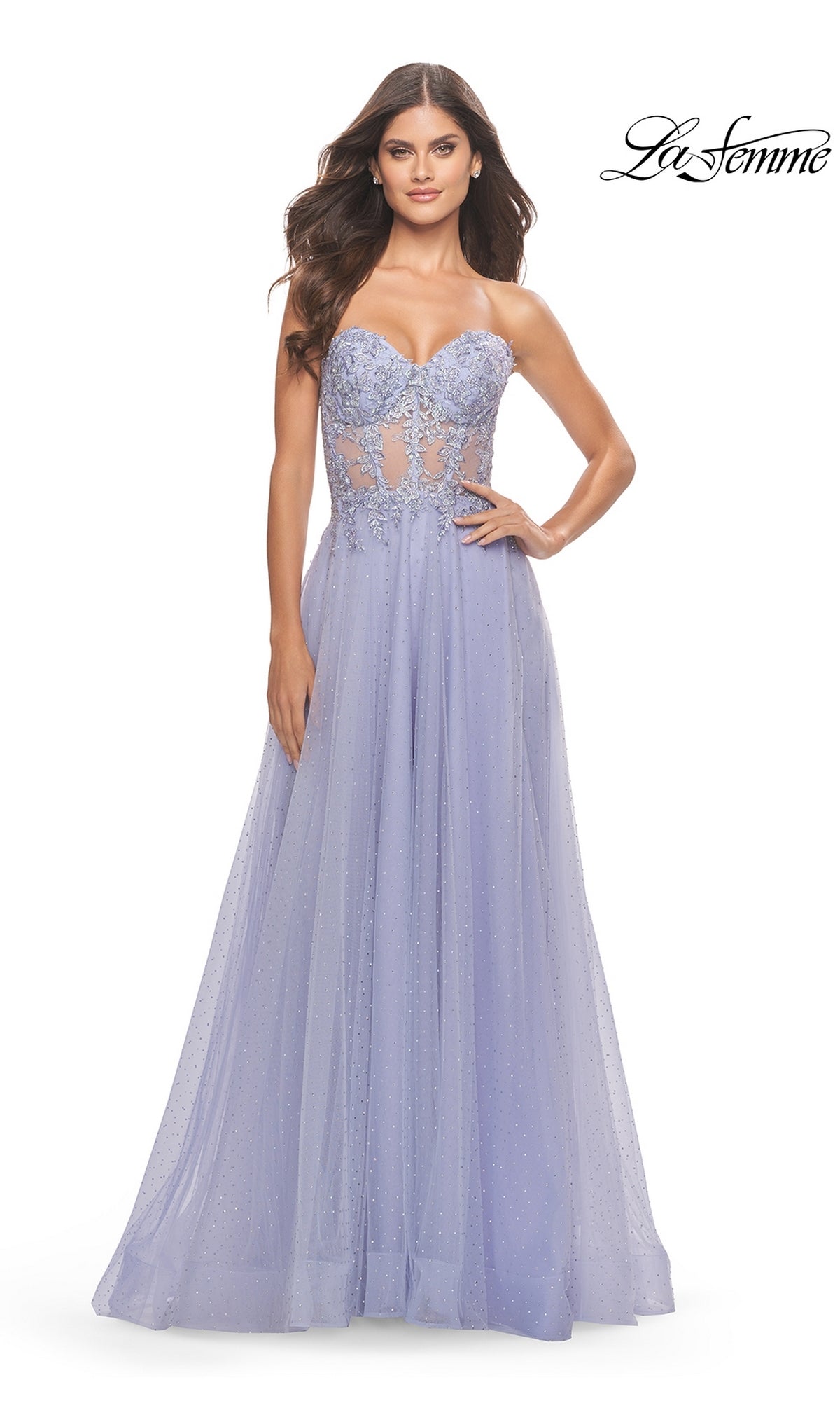 La Femme Cloud Blue Dresses