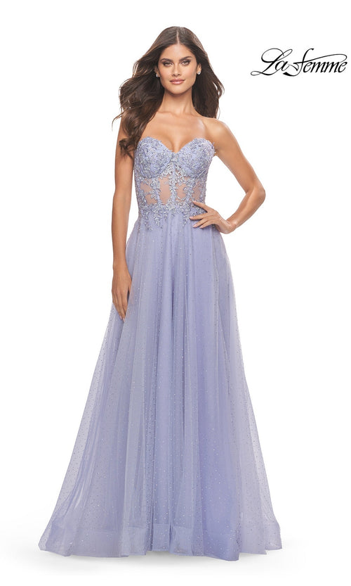La Femme Cloud Blue Dresses