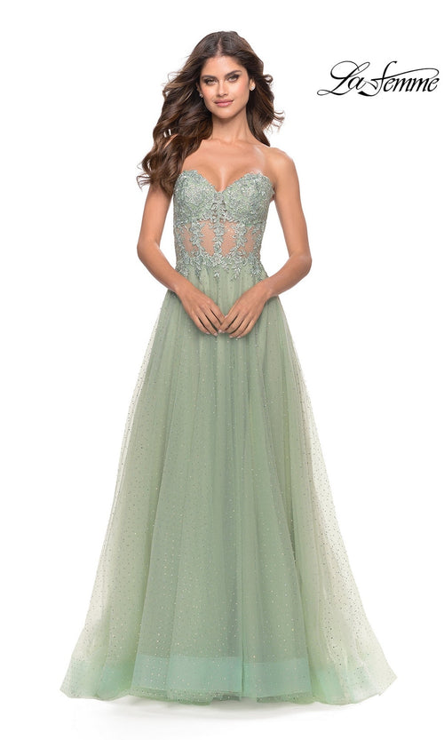 La Femme Cloud Blue Dresses