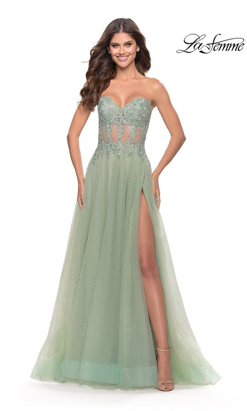La Femme Cloud Blue Dresses