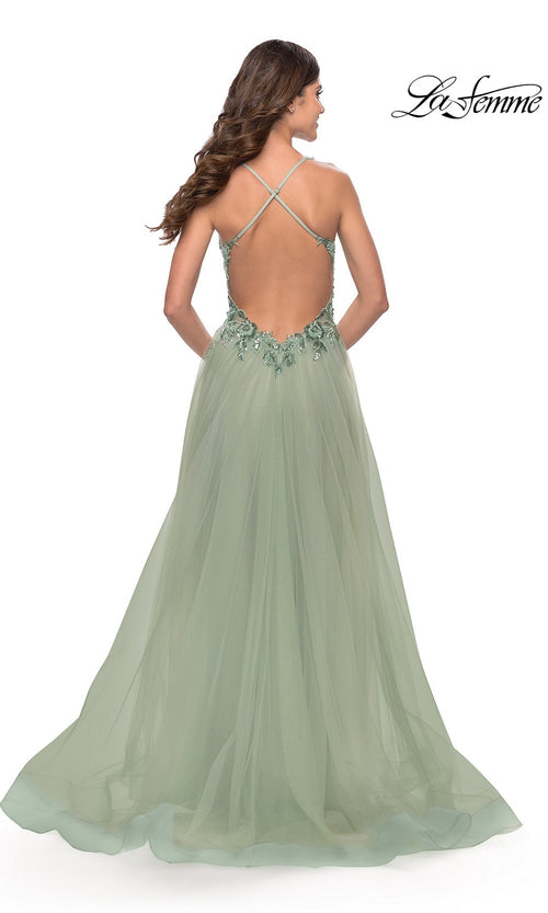 La Femme Light Periwinkle Dresses