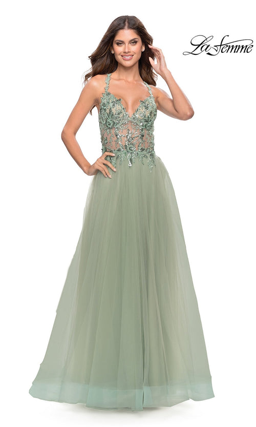 La Femme Light Periwinkle Dresses