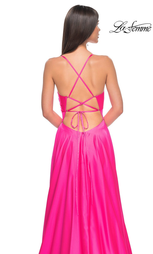La Femme Neon Pink Dresses