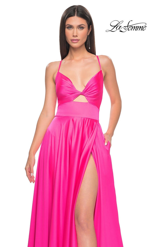 La Femme Neon Pink Dresses
