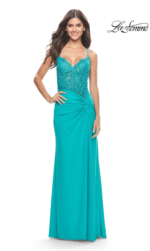 La Femme Hot Coral Dresses