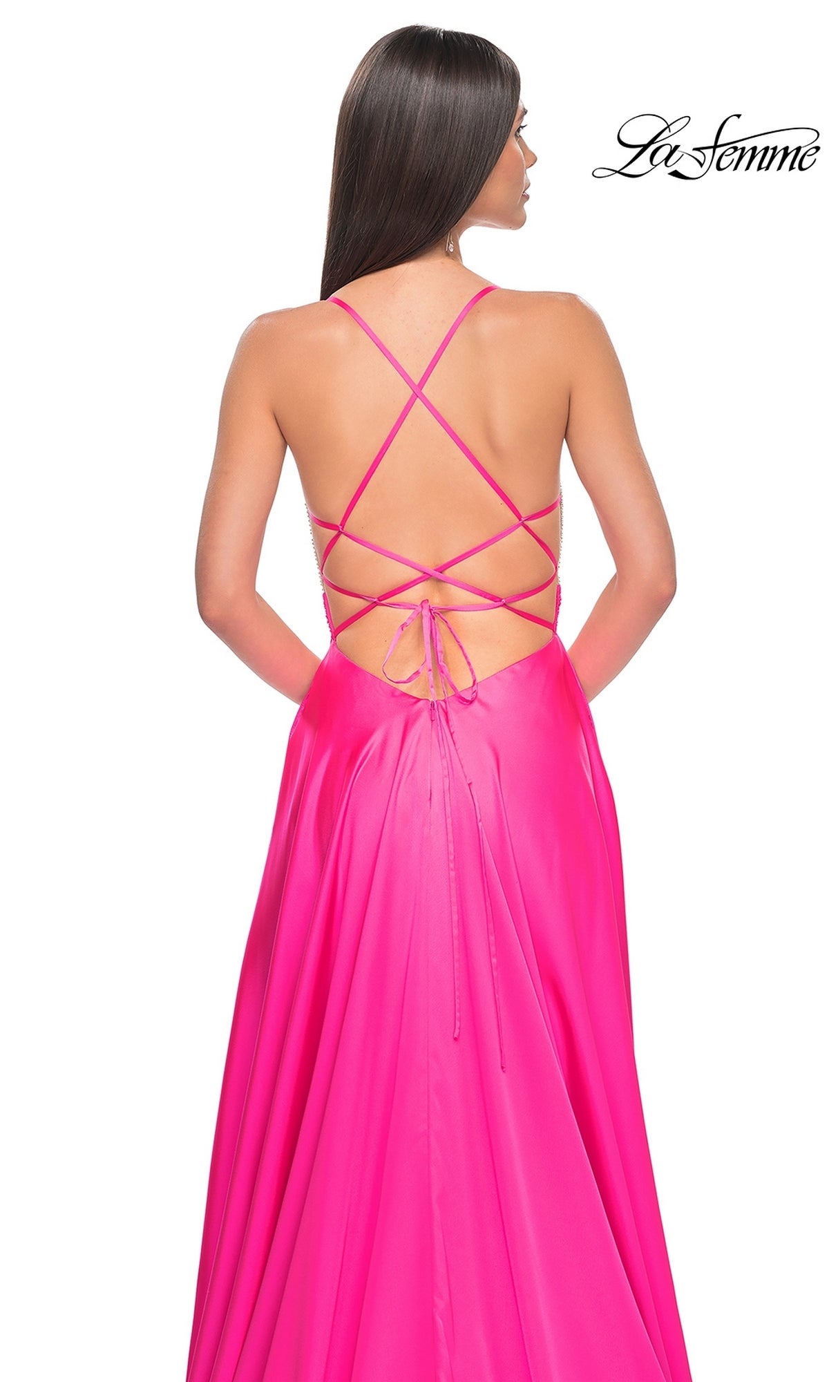 La Femme Neon Pink Dresses
