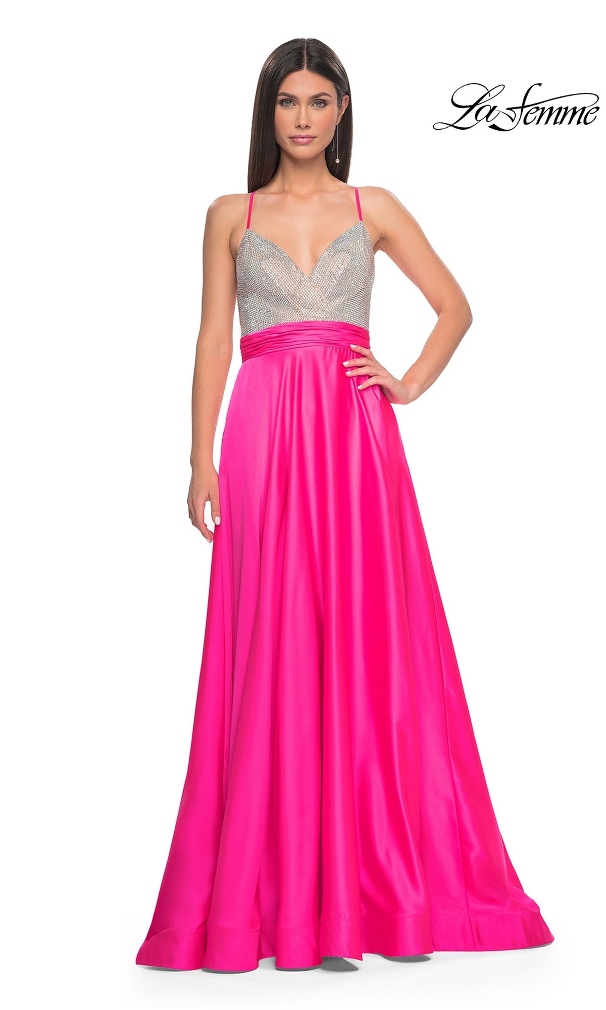 La Femme Neon Pink Dresses