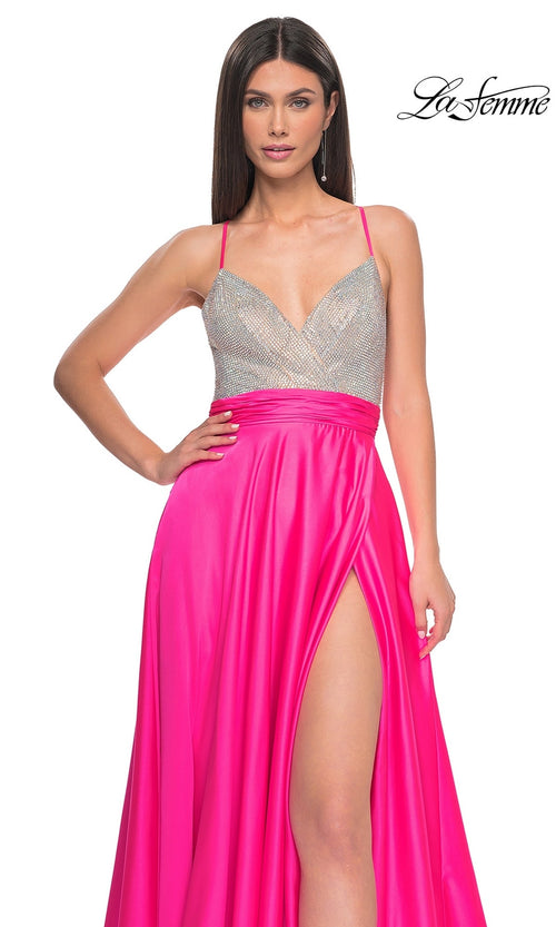La Femme Neon Pink Dresses