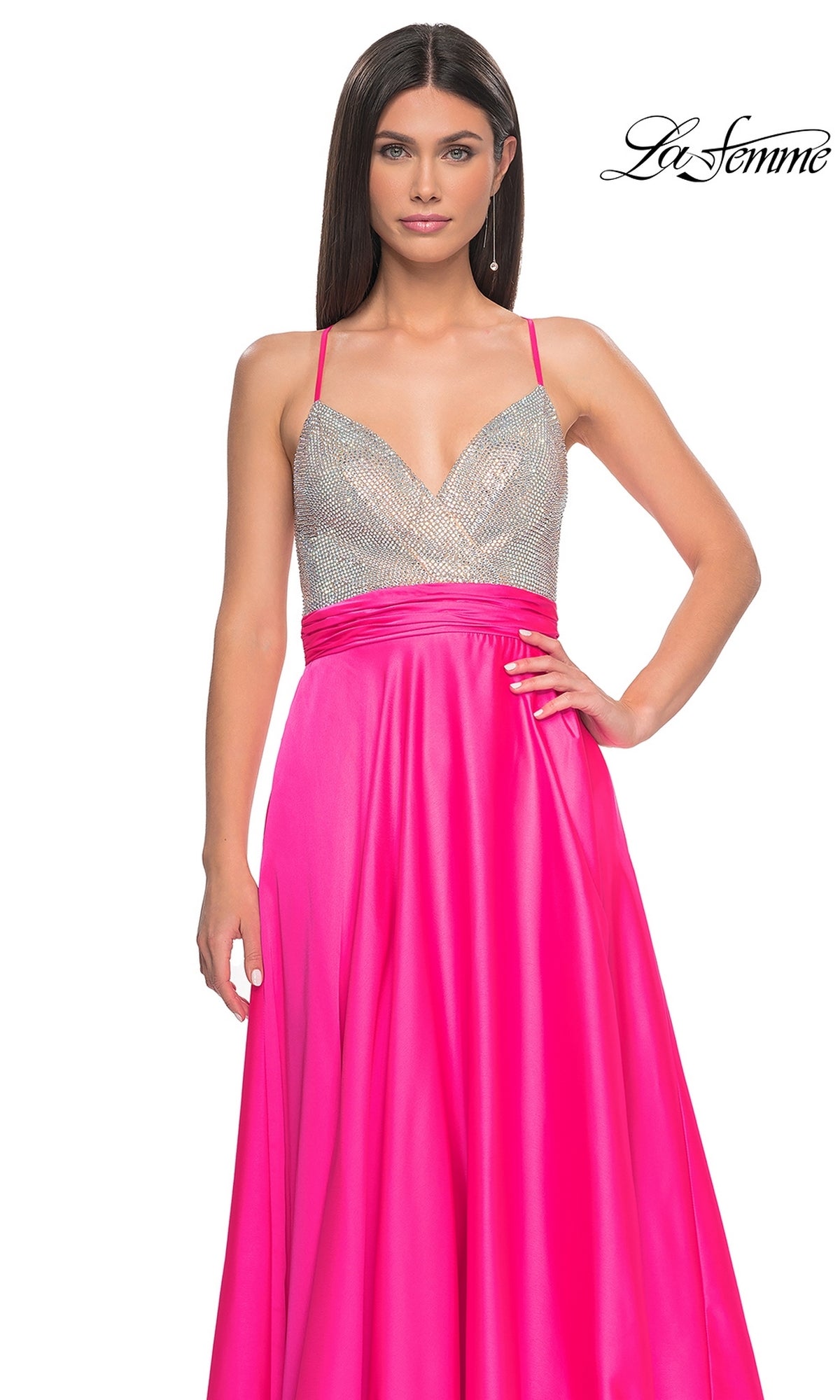 La Femme Neon Pink Dresses