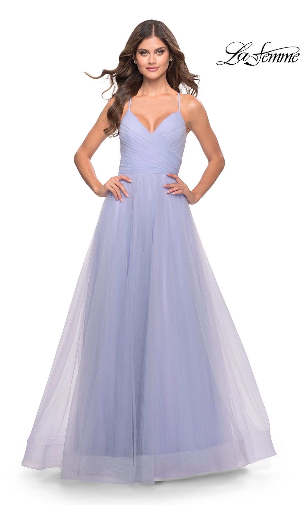 La Femme Light Periwinkle Dresses