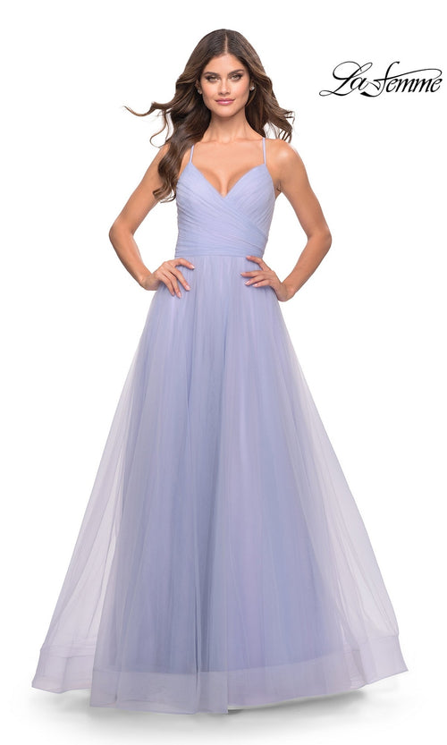 La Femme Light Periwinkle Dresses