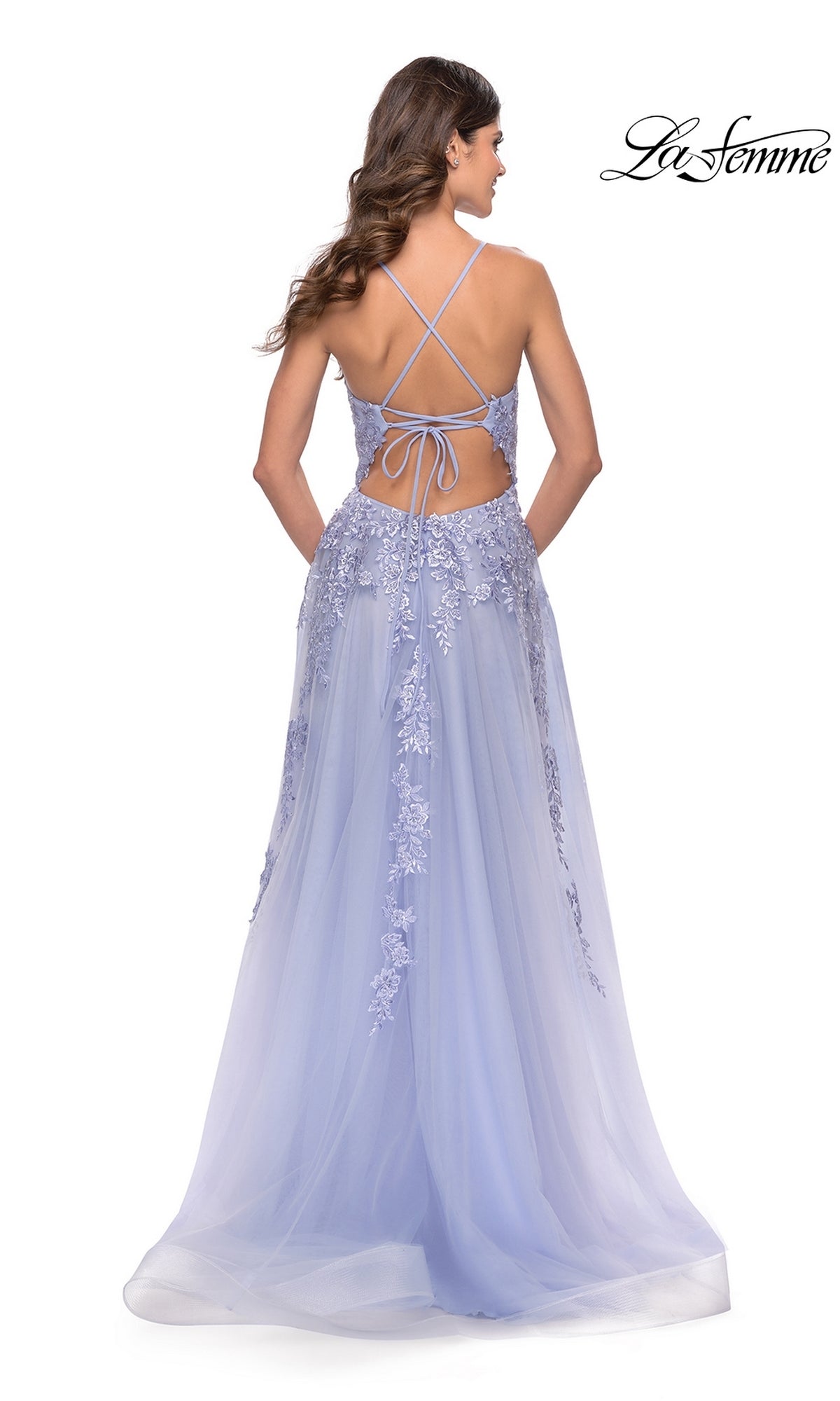 La Femme Light Periwinkle Dresses
