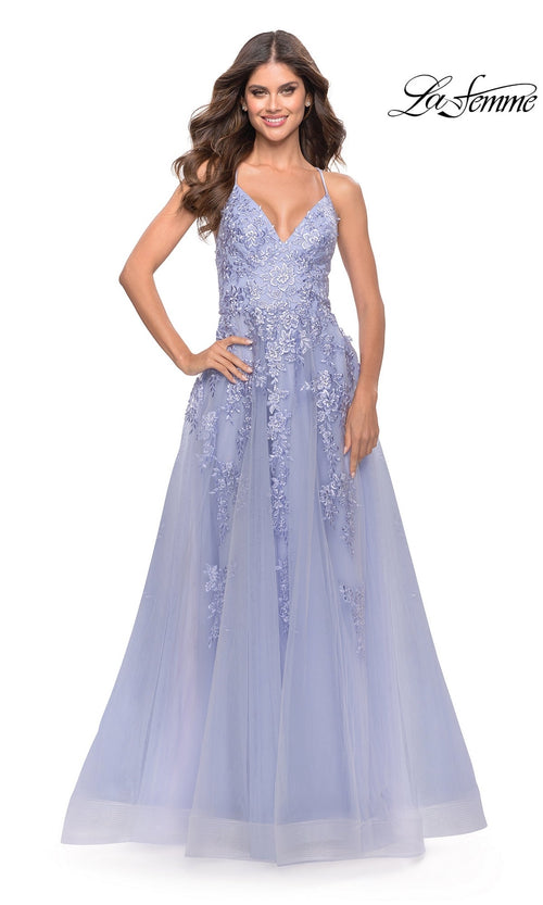 La Femme Light Periwinkle Dresses