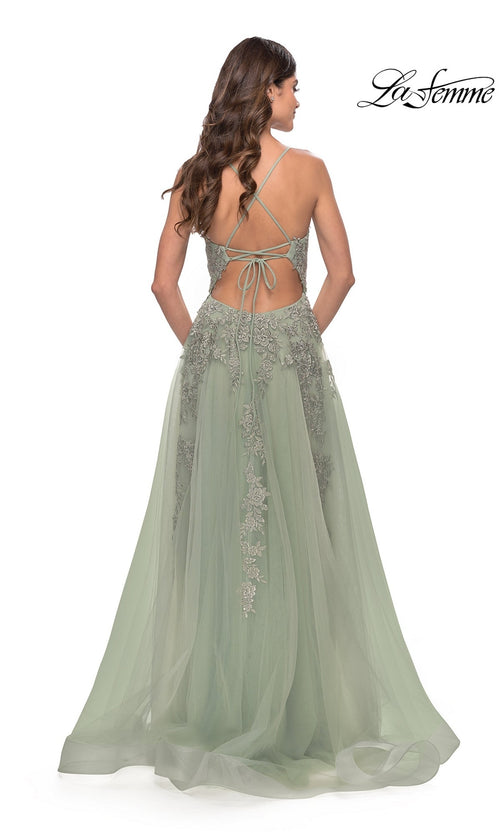 La Femme Light Periwinkle Dresses