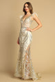 Prom Dresses Formal Long Printed Glitter Prom Dress Red