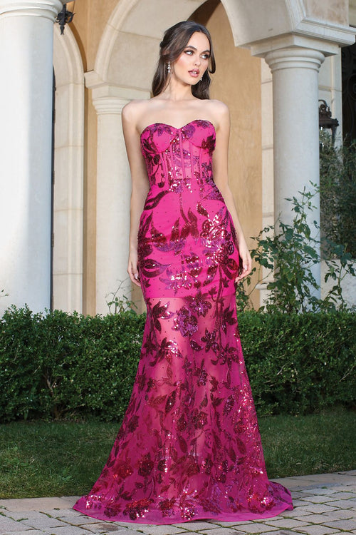 Prom Dresses Prom Long Mermaid Sequin Print Formal Dress Royal Blue