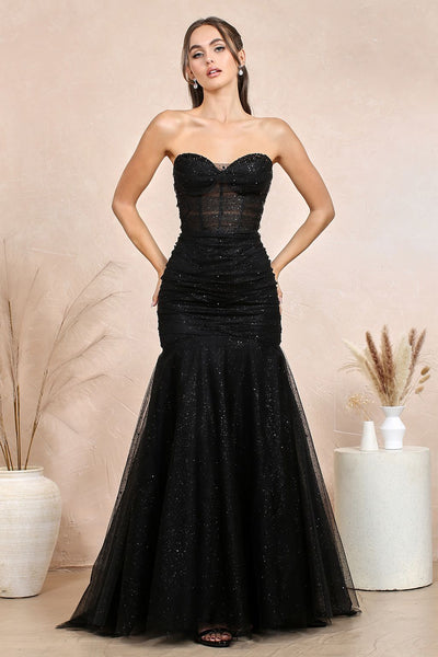 Prom Dresses Long Formal Glitter Mermaid Prom Dress Black