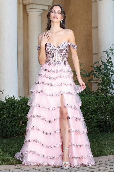 Prom Dresses A Line Sequin Long Formal Prom Dress Emerald