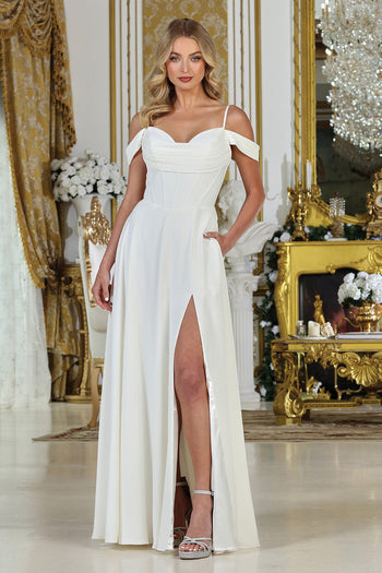 Adora Design 3229 Off-Shoulder Corset A-Line Pocket Bridal Gown