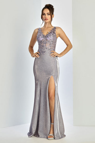 Prom Dresses Prom Long Glitter Fitted Formal Dress Lavender