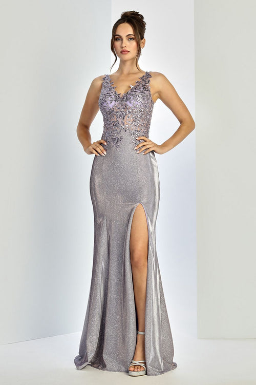 Prom Dresses Prom Long Glitter Fitted Formal Dress Lavender