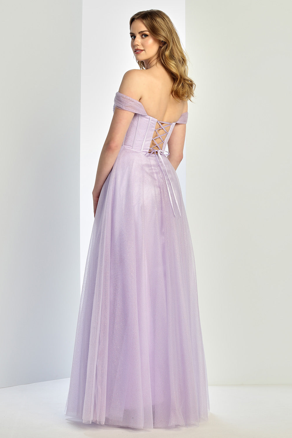 Prom Dresses Prom Long A Line Corset Glitter Formal Dress Lilac
