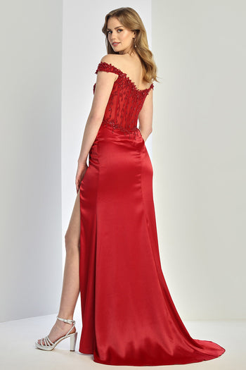 Prom Dresses Prom Long Corset Evening Formal Slit Dress Emerald