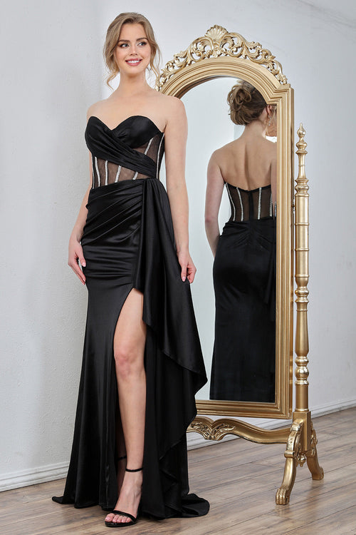 Prom Dresses Prom Long Formal Corset Evening Dress Black