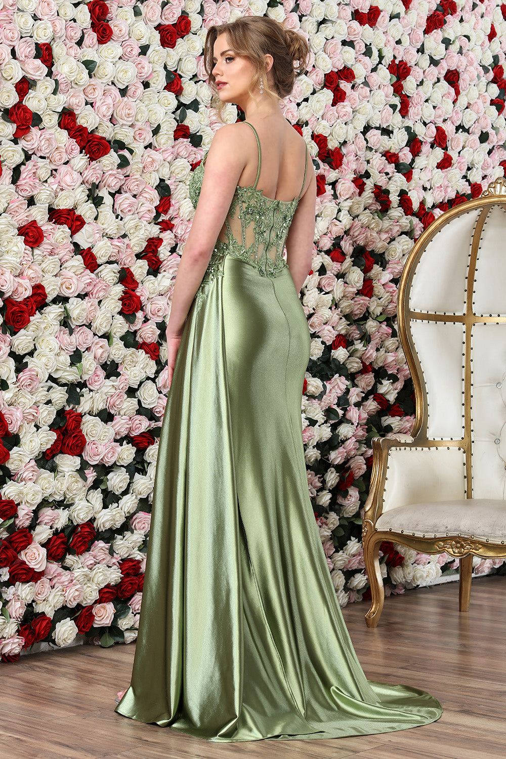 Prom Dresses Prom Long Corset Beaded Formal Slit Dress Royal Blue