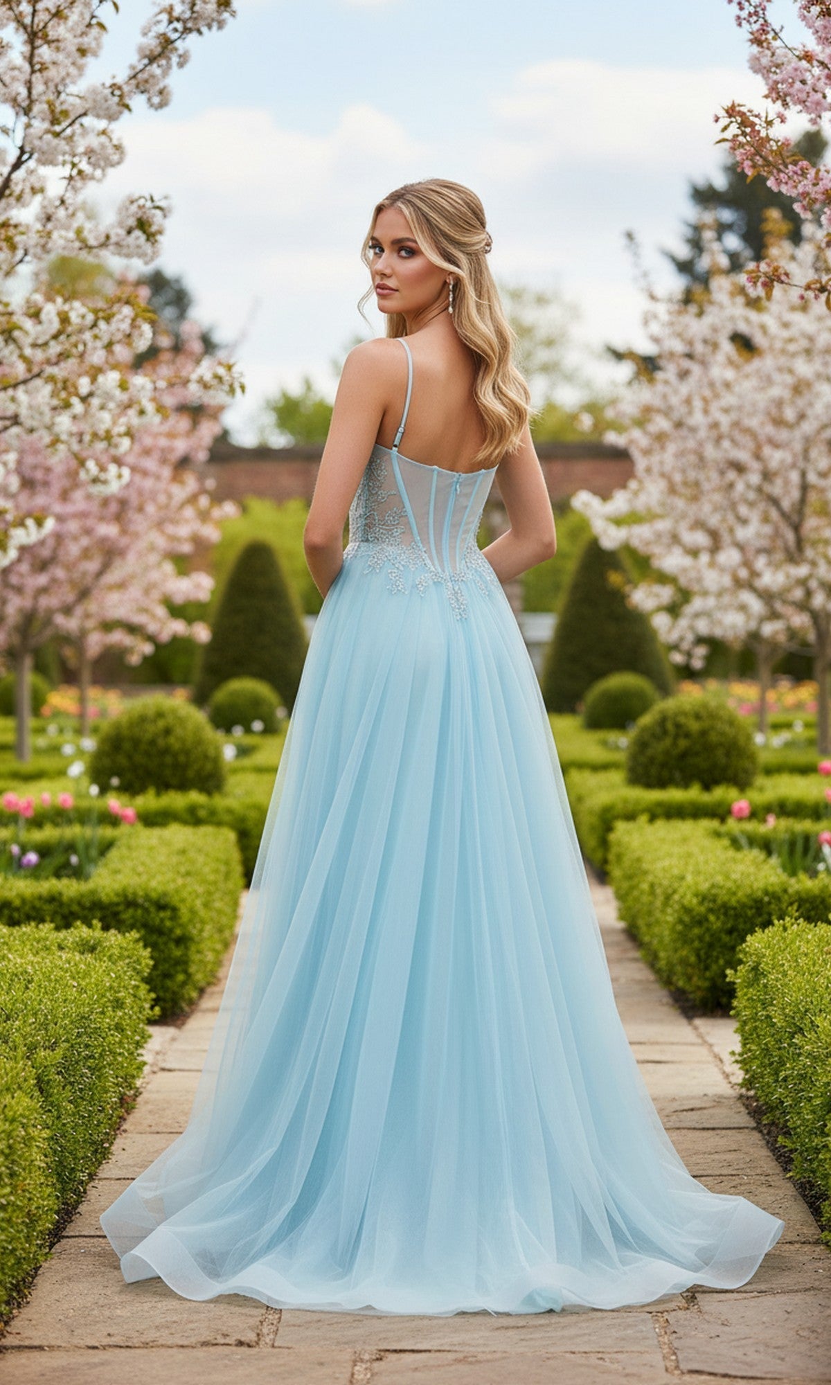 La Femme Marine Blue Apparel & Accessories > Clothing > Dresses