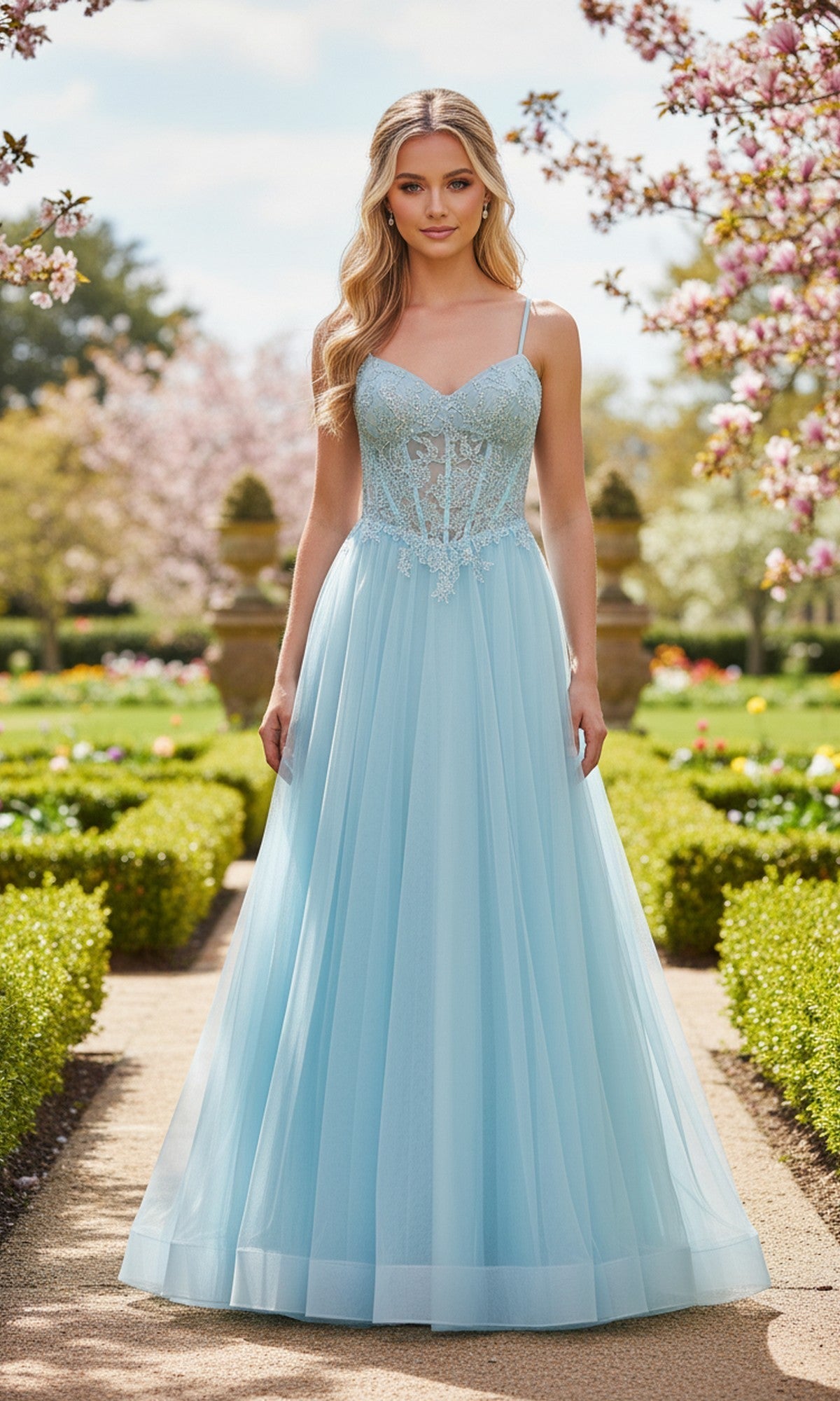 La Femme Marine Blue Apparel & Accessories > Clothing > Dresses
