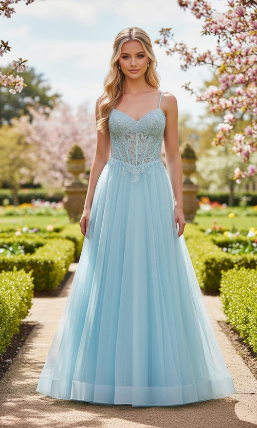 La Femme Marine Blue Apparel & Accessories > Clothing > Dresses