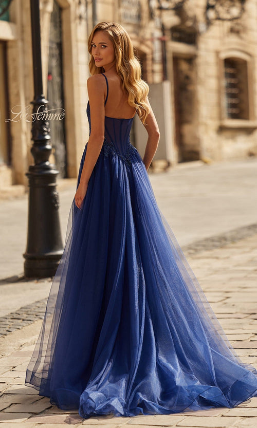 La Femme Marine Blue Apparel & Accessories > Clothing > Dresses