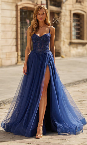 La Femme 33436 Sheer Back Long Prom Ball Gown