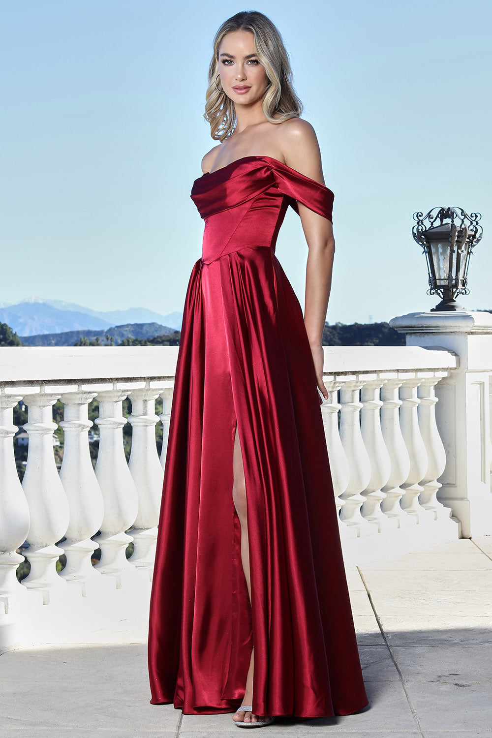 Long Formal A Line Slit Prom Dress Adora Design 3343