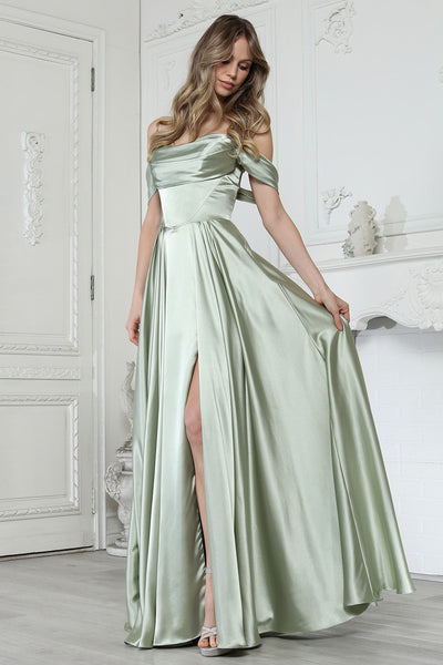 Long Formal A Line Slit Prom Dress Adora Design 3343