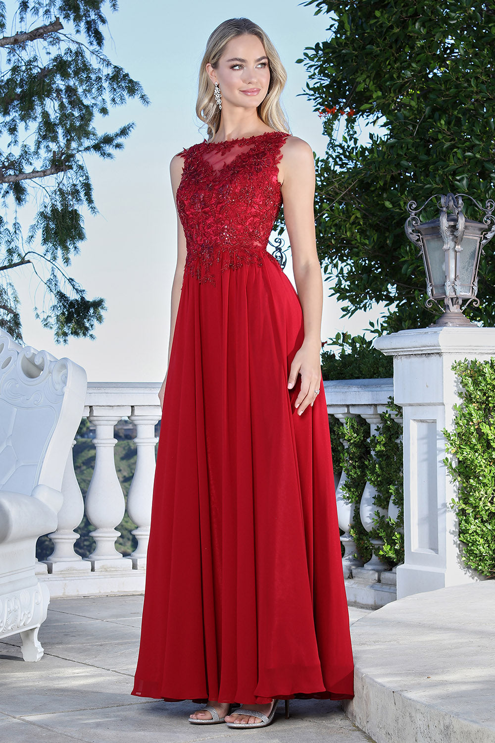 Long A Line Beaded Evening Formal Dress Adora Design 3344