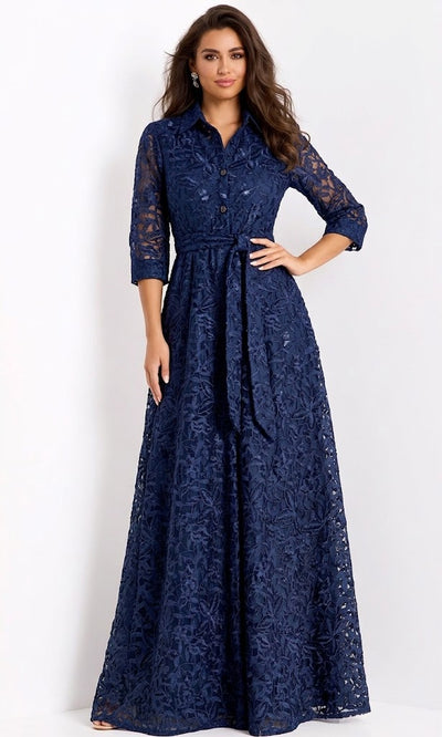 Jovani 39426 - Elegant Embroidered Lace Gown