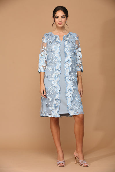 Eva USA 3351 Lace 3/4 Sleeve Mother of the Bride Dress