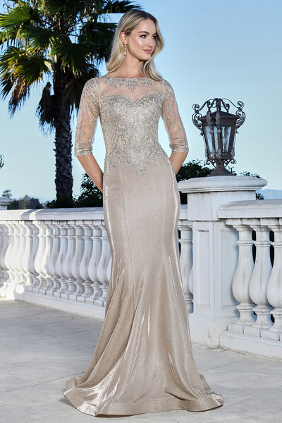 Mother of the Bride Dresses Formal Long Mermaid Mother of the Bride Dress Adora Design 3354 Champagne