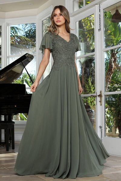 Formal Long Beaded Mother of the Bride Dress Adora Design 3356