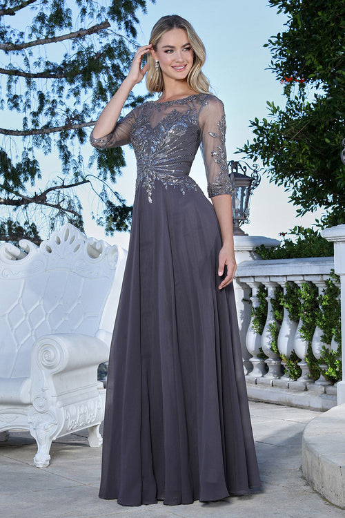 Long Formal Beaded Mother of the Bride Dress Adora Design 3382