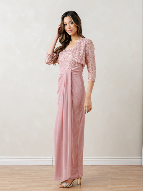 Long 2-Piece Bolero Dress for Mother of the Bride by Eva USA