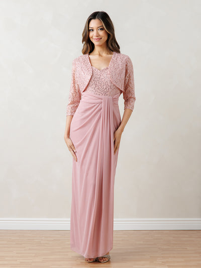 Long 2-Piece Bolero Dress for Mother of the Bride by Eva USA