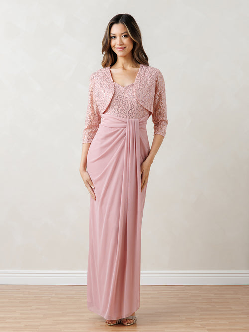Long 2-Piece Bolero Dress for Mother of the Bride by Eva USA