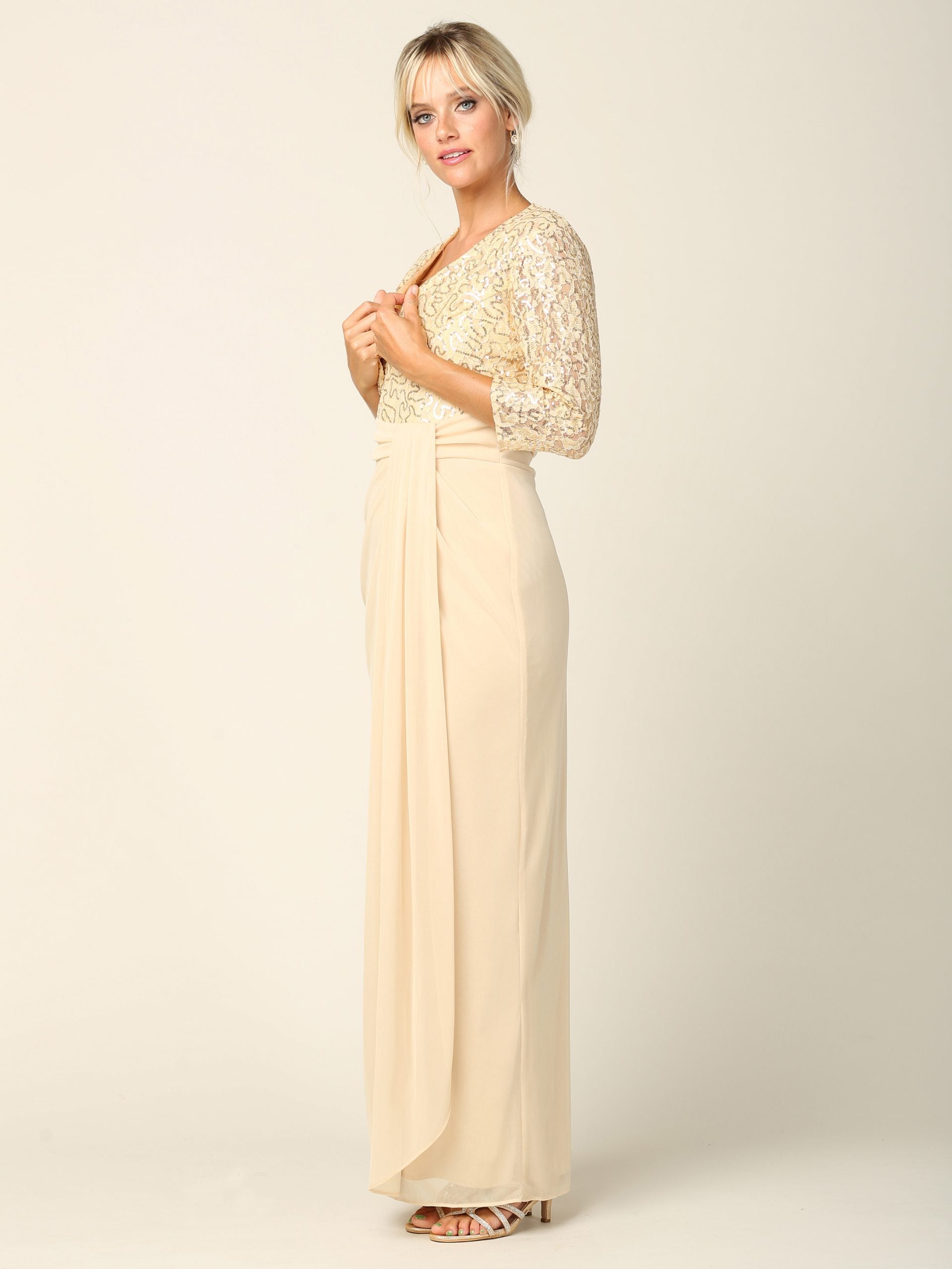 Long 2-Piece Bolero Dress for Mother of the Bride by Eva USA