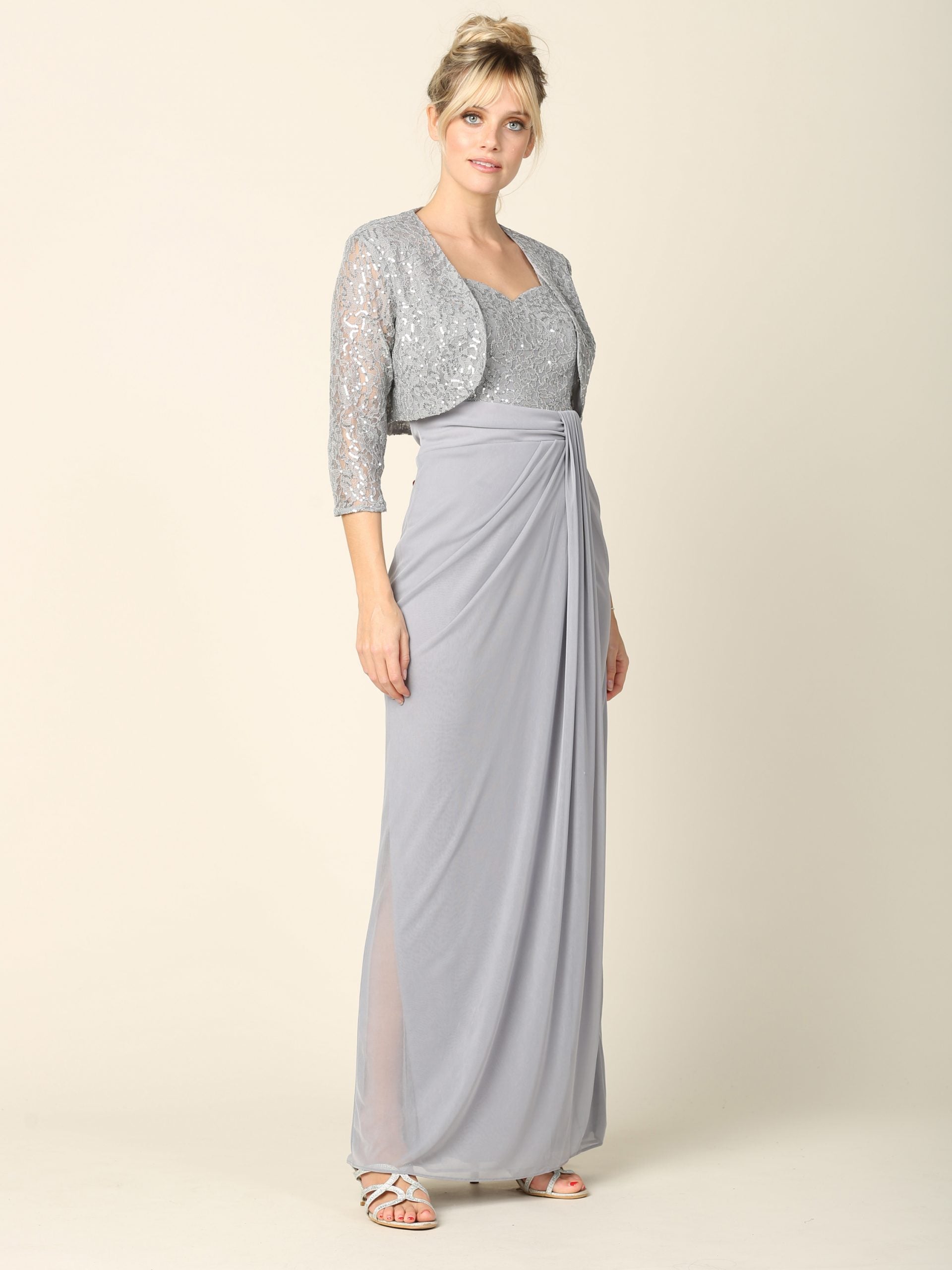 Long 2-Piece Bolero Dress for Mother of the Bride by Eva USA