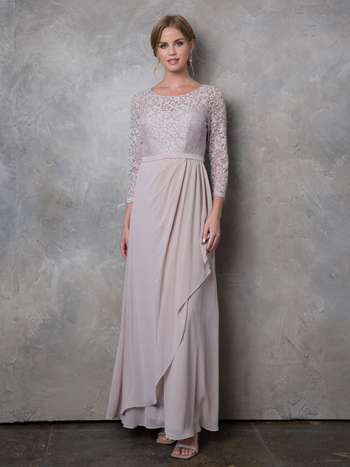 Eva Fashion 3446 Long Mother of the Bride Lace Formal Dress